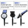 Upgraded Solar Spotlights Lamps Waterproof Adjustable 9 LED Wall/Landscape Solars Lights Colorful Solar Lamp for Yard Lawn Garden