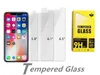 واقي الشاشة فيلم الزجاج المقسى 0.33 مم مع صندوق ورق لـ iPhone 14 13 12 11 Pro Max XS XR 7 8 Plus LG Stylo 6 Stained