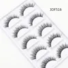 3D False Eyelashes Factory Wholesale New A Box med 5 par Multi-Layer Natural Long Lashes