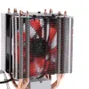 HeatPipe 130W Czerwony CPU Cooler 3-pin Fan Heatsink do Intel LGA1156 AMD AM2 75411