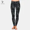 Letsfin Femmes Entraînements Leggings Mode 3D Toile d'araignée Imprimer Taille haute élastique Fitness Soft Slim Full Plus Taille 211221