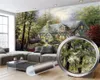 3d landskap tapet ett drömhus i en europeisk skog 3d tapet romantiskt landskap dekorativa 3d foto tapet väggmålning