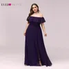 Розовые платья подружки невесты больших размеров с вырезом лодочкой Vestidos De Madrinha Ever Pretty EP00968 Вечернее платье для свадебной вечеринки 201119239Z