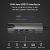 Новый 5IN1 USB Type C Hub 4K USB C A Gigabit Ethernet RJ45 Адаптер LAN для PC USB Hub 3 0 с Power Adapter244E1097126