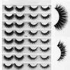 16 Pairs 3D Mink Natural Care False Eyelashes Dramatic Volume Fake Lashes Makeup Eyelash Extension Wispy Fluffy Handmade Eye lash