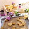 Bolo biscoito biscoito molde vegetal cortador conjunto de aço inoxidável mini cookie cortadores moldes para cookie de fruta decorativo ferramentas de cozimento caixa de embalagem