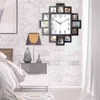 2020 neue große Wanduhr Fotorahmen modernes Design 3D-Uhren Wohnzimmer Home Decor Bildanzeige erstellen Valentinstagsgeschenk H1230