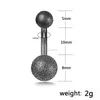펑크 둔한 광택 공 벨리 링 스테인레스 스틸 알레르기 무료 배꼽 벨 버튼 링 여성 패션 보석
