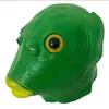 Cabeça de peixe verde máscara completa novidade látex animal headgear boca aberta para festa adulta adereços cospaly