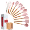 Set da cucina in silicone da 11/12 pezzi con scatola portaoggetti Set di utensili da cucina Pale antiaderenti Spatola Utensili da cucina resistenti al calore Regalo 201223