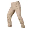 Męskie spodnie taktyczne Lato Oddychająca Oddychająca Dorywczo Spodnie Wojskowe Wojskowe Kamuflaż Cargo Spodnie Męskie Wodoodporne Joggers H1223