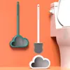 Toilets Brushess & Holders Wall-mounted Punch-free Soft Silicone Toilet Brush With Base Floor-Standing No Dead Angle Toilets Brushes Bathroom Cleaning Tool ZL0430