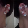 Clips d'oreille papillon à pampilles coréennes, breloque sans Piercing pour femmes, boucles d'oreilles en Zircon scintillant, bijoux cadeaux de fête de mariage