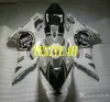 Motorcykel Fairing Body Kit för Kawasaki Ninja ZX6R 636 05 06 ZX 6R 2005 2006 ABS Vit Svarta Fairings Bodywork + Gifts KB30