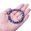 Hoge kwaliteit Natuursteen Lapis Lazuli Kralen Armbanden voor Vrouwen Mannen Mode Energy Armband Elastical Jewelry Gift