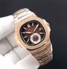 11 cores de alta qualidade relógios mecânicos automáticos relógio masculino aço inoxidável pulseira e caso ouro rosa 40mm225f