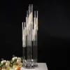 Kann nur LED-Kerzen verwenden) Dekoration klarer Acrylkristallkerzenhalter für Tischparty-Herzstück ohne Kristall Perlen senyu796