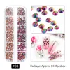 1440pcs Colorful Crystal Stones Nail Rhinestone Diamond 3D Flatback Glitter Strass Gems Nail Art Decorations Accessories TR18316065349