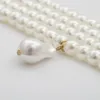 Gorgeous Multilayers Imitation Pearl Choker Necklaces for Women Jewelry Irregular Pearls Pendant Wedding Necklace