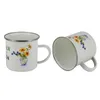 12oz Sublimatie Emaille Koffie Mok Camping Mokken Metalen Lege Cup Emaille Staal Tumblers Zee Shipping