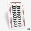 10 par magnetiska ögonfransar kit återanvändbara magnetiska ögonfransar och 4 rör av magnetisk eyeliner kit uppgraderad 3d inget lim behövs