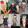 LJW Children's pajamas set Baby suit Kids Clothes Toddler Boys Girls Ice silk satin Tops Pants Set home Wear 220212