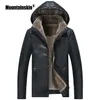 Mountainskin hiver hommes veste en cuir chaud épais PU manteau mâle thermique polaire vestes Faux cuir hommes marque vêtements SA506 C1120