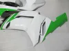 Kit corpo carenatura moto per KAWASAKI Ninja ZX6R 636 07 08 ZX 6R 2007 2008 Carrozzeria carenature ABS bianco verde + Regali KB56
