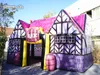 Outdoor Inflatable Beerhouse 8m Colorful Party Bar Tent Blow Up Public House For Family Yard Party And Club Events