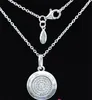 925 Sterling Silver Signature Pendentif Collier pour Pandora CZ Diamant Disque Chaîne Collier pour Femmes Hommes