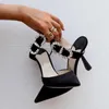 Köpüklü Sequins Dantel Düğün Ayakkabı 8 CM Yüksek rahat Designer Gelin Sivri T Düğün Akşam Parti Balo Ayakkabı In Black Stok