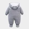 Nouveau-né bébé Totoro barboteuse japonais Anime infantile coton garçon fille à capuche une pièce vêtements épais hiver Bebe tenues LJ2010235316339