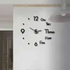 Quartz Creative Diy Wall Clock Modern Design Watch Silent Acrylic Living Room Stickers Black Reloj de Pared Home Decor DL60WC H1230