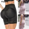 Vrouwen shaper broek sexy boyshort slipje vrouw nep ondergoed push-up gevochtende slipje bil shaper butt lifter hip enhancer lj200918