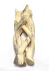 4inches 자연 나무 삼각대 3 다리 손으로 조각 된 코브라 스탠드 크리스탈 공, 전복 껍질, reiki, wicca 흙 장식 디스플레이