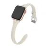 Apple Watch 밴드를위한 스마트 워치 스트랩 40mm 44mm 38mm 42mm 시리즈 SE 6 5 4 3 2 1 여성 가죽 시계 밴드