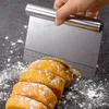 Tagliapasta in acciaio inossidabile Panca multifunzione Raschietto per torta Guida per la misurazione della pizza Utensili da cucina 15 * 12 cm Spedizione DHL