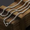 Arrival 3mm Thick Pearl Chain Necklace 100% 925 sterling silver Necklace Pendant women men silver fine vintage jewelry GN3 Q0531