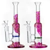 9 Inch Hookahs Heady Glass Bongs Green Blue Perc Dab Rig Violet Gold Water Pipe Oil Rigs Mini Bong WP533