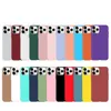 Candy Color Matte Soft TPU Comple Comple Comple Cover Silicone Silicproof Gover for iPhone 15 14 13 12 Mini 11 Pro X XS Max XR 7 8 Plus