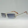 Designer di lusso occhiali da sole di alta qualità 20% di sconto su piccoli lenti per piccoli lenti uomini quadrati senza piede per club all'aperto Clear Frame Oculos Shades