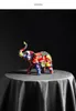 Colorful Elephant figurines Resin Arts Animal Statue Sculpture Wealth Lucky Figurine for Home Aesthetic Decorations8741223