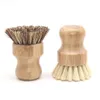 Runder Holzbürste Griff Pot Teller Haushalt Sisal Palm Bambus Küchenarbeiten reiben Reinigungsbürsten 2 farben2772224r