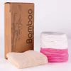 20 st återanvändbara sminkborttagare Pink Vit ansiktsrengöring Bambu med tvätt Bag Makeup Remover Cotton Rounds8161831