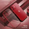 Coques de téléphone pour iphone 13 pro max mini 12 11 7 8 plus Transparent clair galvanoplastie mat protection de l'objectif