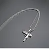 Colares de pingentes de moda de pistola uzi colar para homens menino menino aço inoxidável Hip Hop Chain Link Jewelry1
