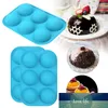 1pc Semi Semi Sphere Sphere Silicone, Moule pour faire du chocolat, Gâteau, Jelly, Bleu Pâtisserie Outils Moyenne Semi Sphere Moule en silicone