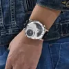 オウムウォッチユニークなデザインマルチペートタイムゾーンレザーストラップオスのクォート腕アート腕時計ウルム9591ファッションメンウォッチreloj hombre 2103033914376