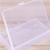 Caixa transparente Armazenamento Flip Conjunicado Caso Plástico Ferramentas de Jóias Mulheres Homem Retângulo Pequeno Branco Embalagem Organizador Quarto Novo 0 56QH K2