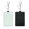 Sublimationskartenhalter PU Leder Blank Kreditkarten Bag Hitze Übertragung DIY -Halter mit Schlüsselbund BBB15048